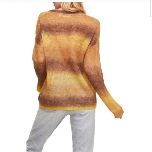 ASTR the Label Yellow Ombré V-neck Sweater Women’s Small - Picture 2 of 9